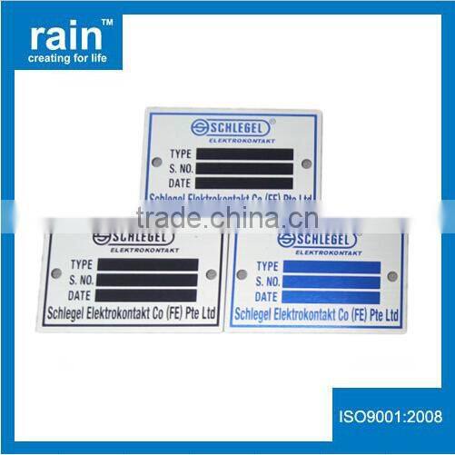 Aluminum anodized nameplates