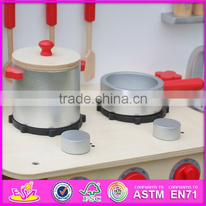 2016 Best sale pretend play wooden kitchen toys for toddlers W10C133