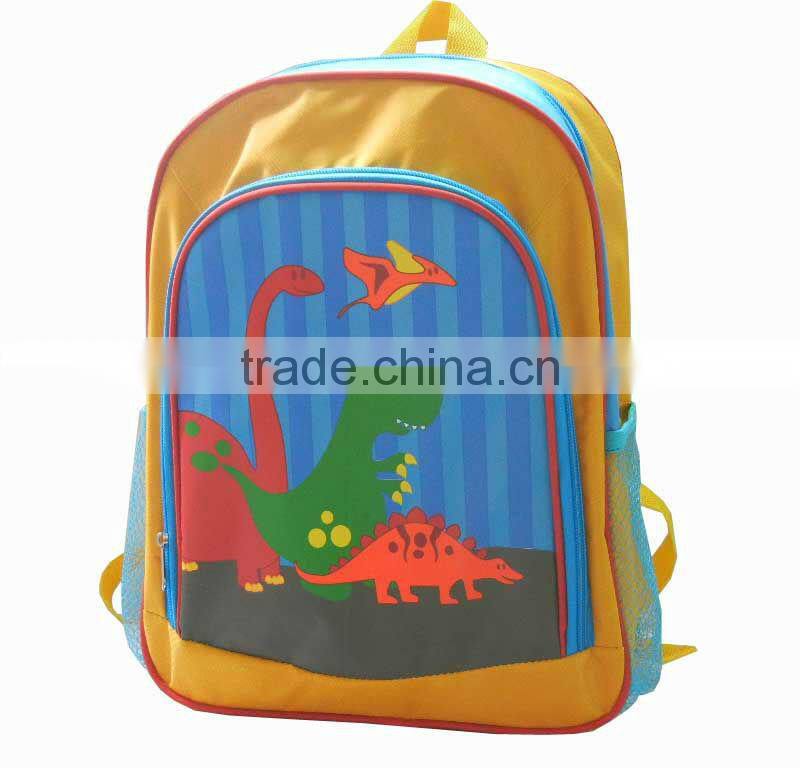 2014 hot sale cute printing lunch backpack for kids with polyester