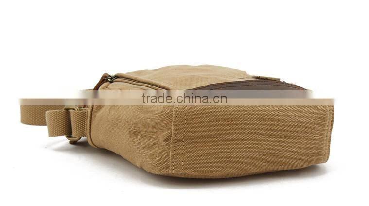 Leisure small canvas shoulder bag for shopping