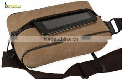 Soft canvas small waist shoulder bag