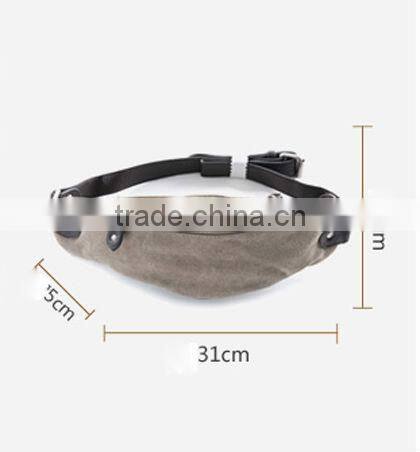 portable waist & breast bag for man with canvas