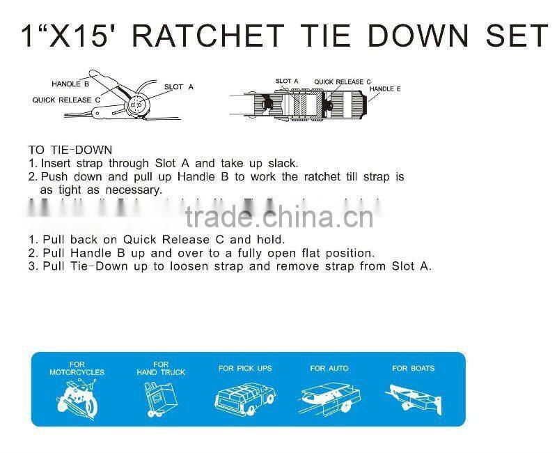 1"*15ft Ratchet Tie Down