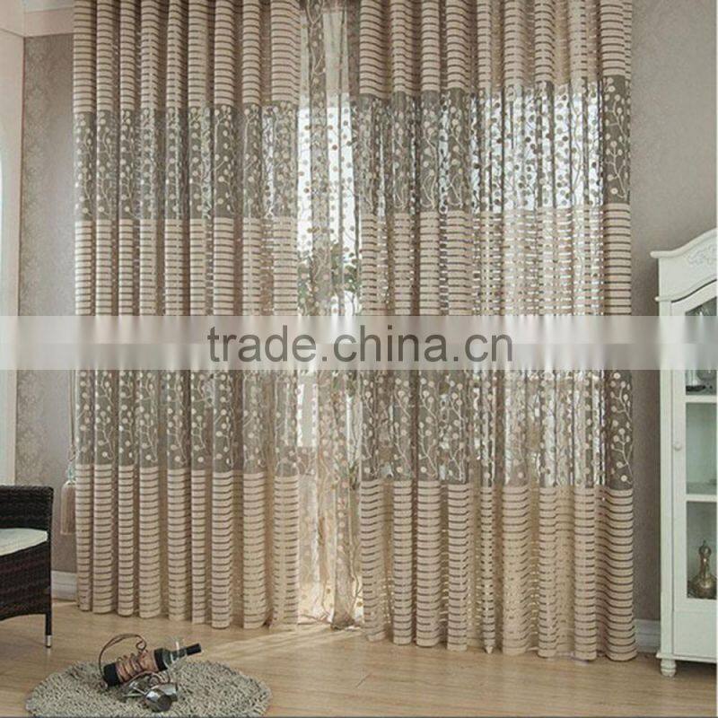 1 Pair Jacquard Flower Pattern Net Curtains for Window Elegant Curtains for Living Room the Sun-shading Curtain for Kitchen Deco