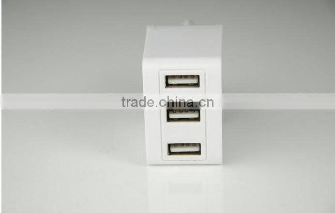 Customized EU Plug 5V 3.1A 3 USB charger