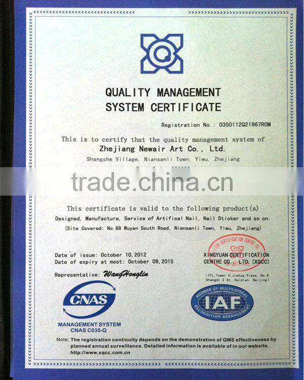 OEM Children Nail finger temporary Tattoo Arts