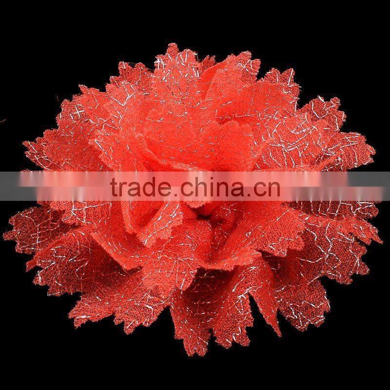 handmade fabric flower clip for kids hair accessories