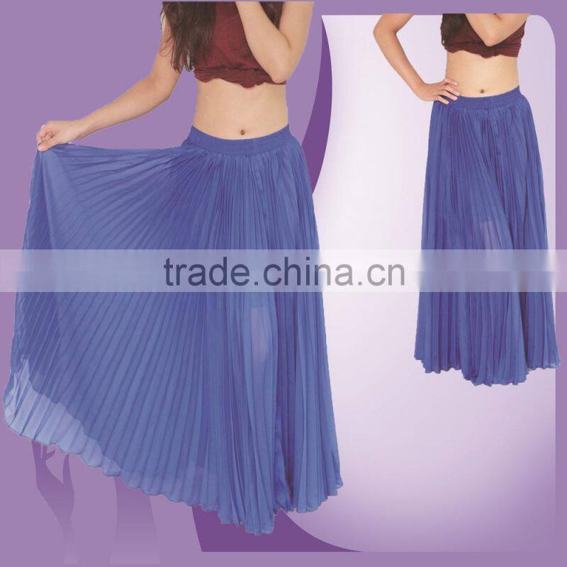 Hot Sale Stelisy Dark Blue Color Pleated Skirt Dance Plwated skirt