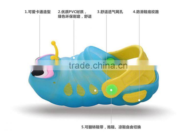 Shuoyang 2017 New Fashion Cute Sandals Summer Children Baby Slippers Animal Cartoon Style EVA child Shoes slipper