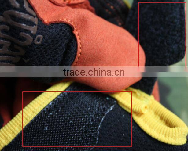 custom fashion orange antislip abrasion proof cycling gloves