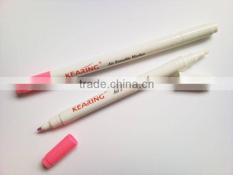 Kearing Brand Top Rated Multifunction Dual 1.0mm Nibs Pink Color Auto Air Disappearing Marker For Fabric Marking