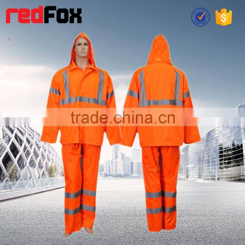 wholesale reflective safety cycling rain jacket