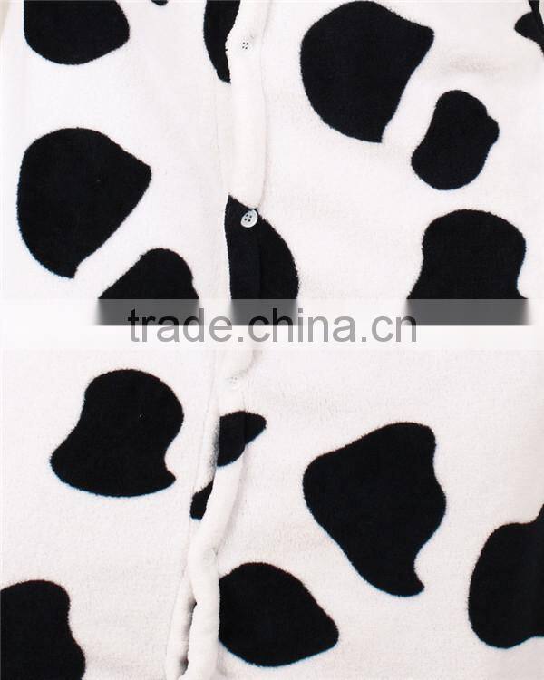 best design animal winter adult cow unisex fleece couples pajamas