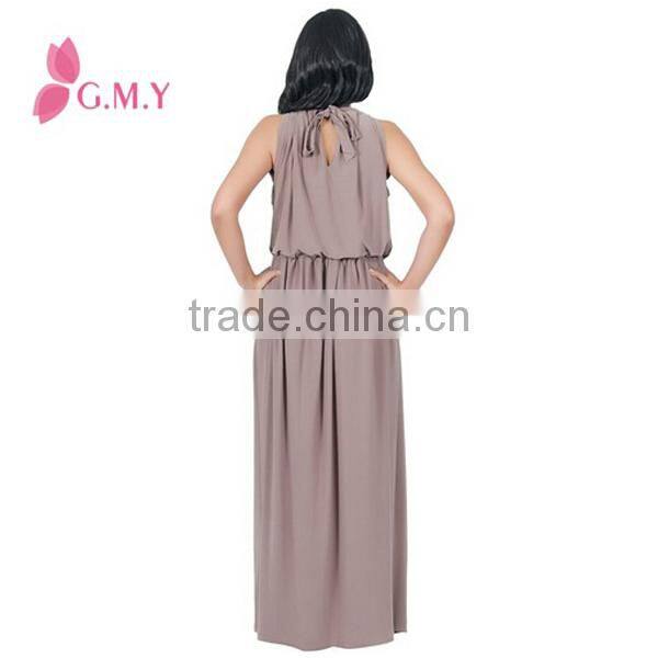 Women's Slimming Key Hole Sleeveless Long Maxi Evening Dress Night Party Cocktail Dress