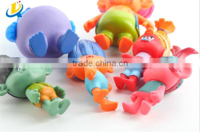 hot selling new movie Trolls action figure cute colorful figure for kids