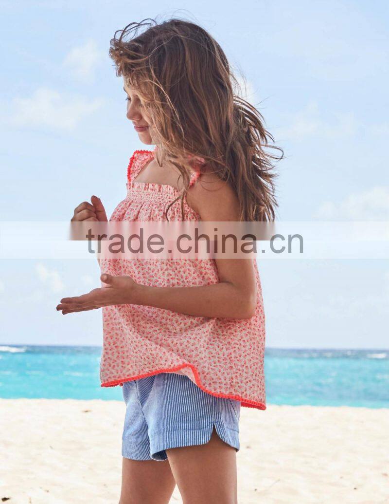 2017 latest toddler baby children clothes summer cotton wholesale Tshirt printing baby boutique clothing latest design girls top