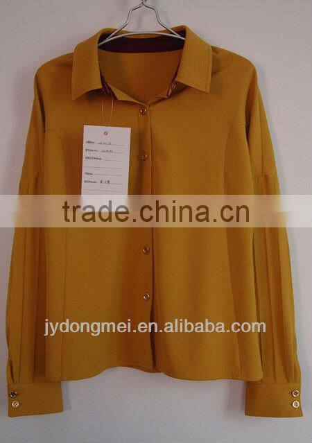 2015chiffon blouse long sleeve fashion style