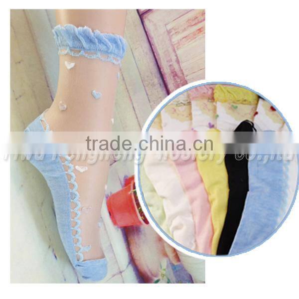 TH 1021 YIwu FenghuiColor of love crystal socks,glass stockings, silkworm silk stockings