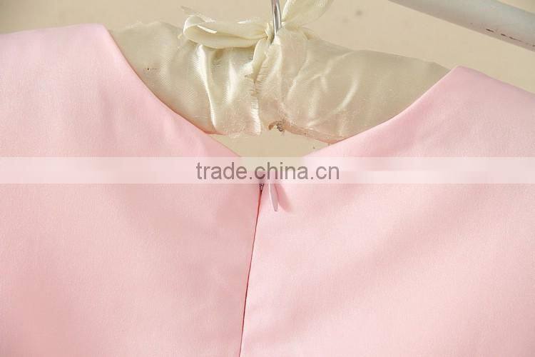 Best selling India and Pakistan Clothing child Pink Flower wedding dress vintage sweet girl party dresses