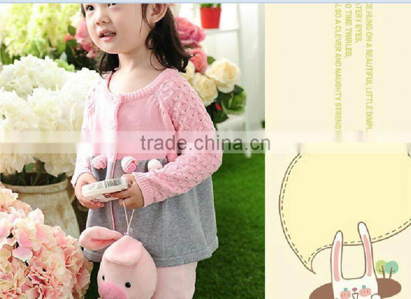 wholesale latest kids girls pink bolero cardigan sweater