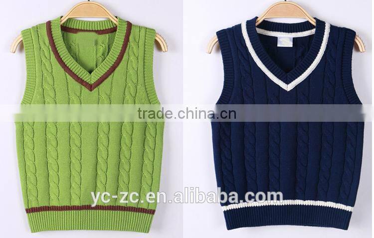 boys sleeveless sweater kids plain pullover
