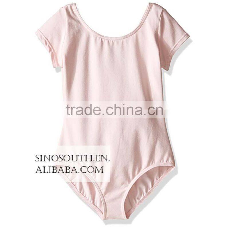 2017 Wholesale Kids Girl's Dance short sleeve toddler leotard gymnastics