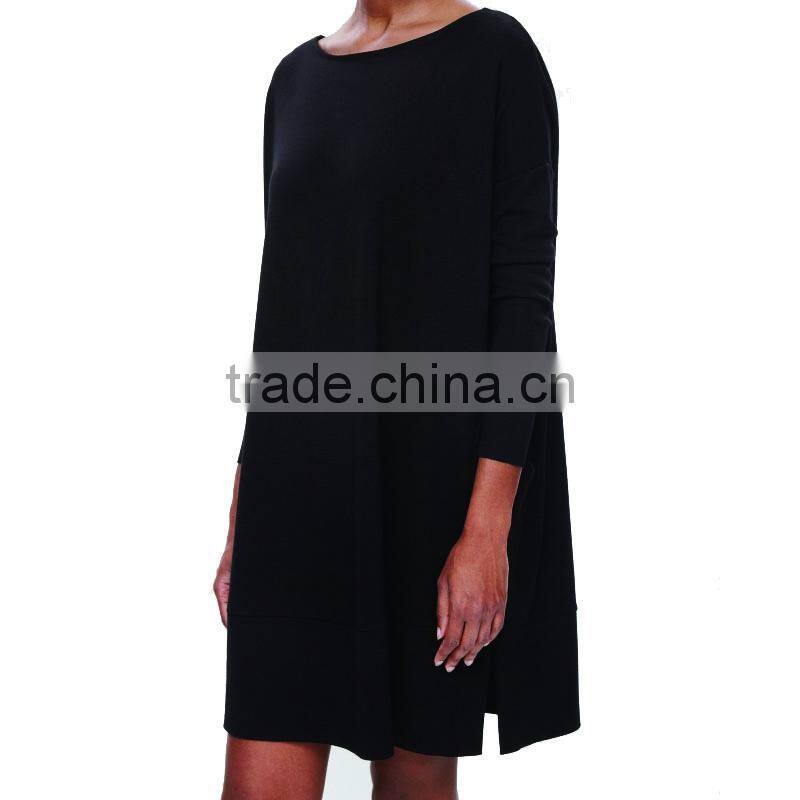 Lady fabric designer one piece dress long sweater dress women