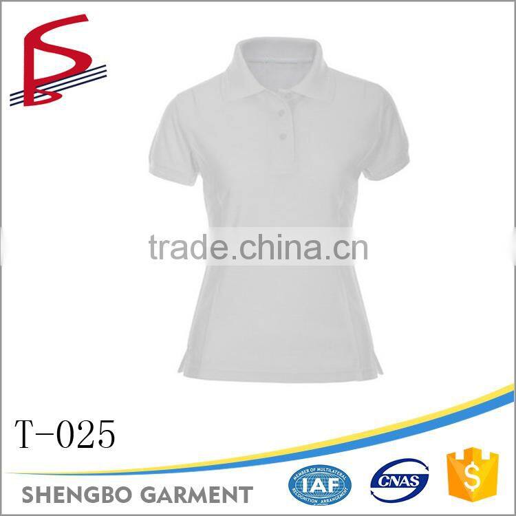 2016 summer colorful 100% cotton polo custom t shirt woman