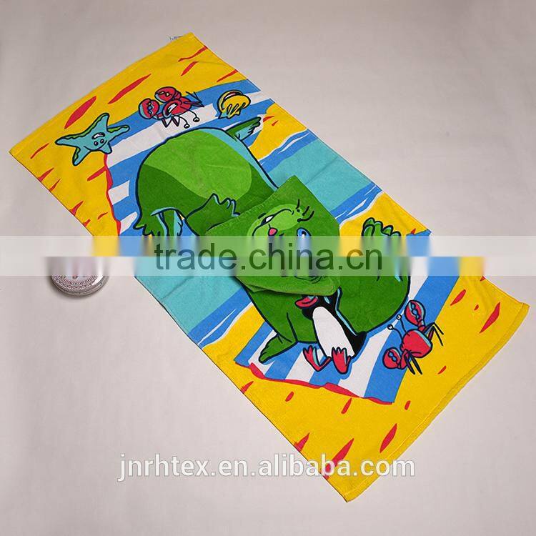 Alibaba Trade Assurance combed cotton screen printing terry children poncho beach towel