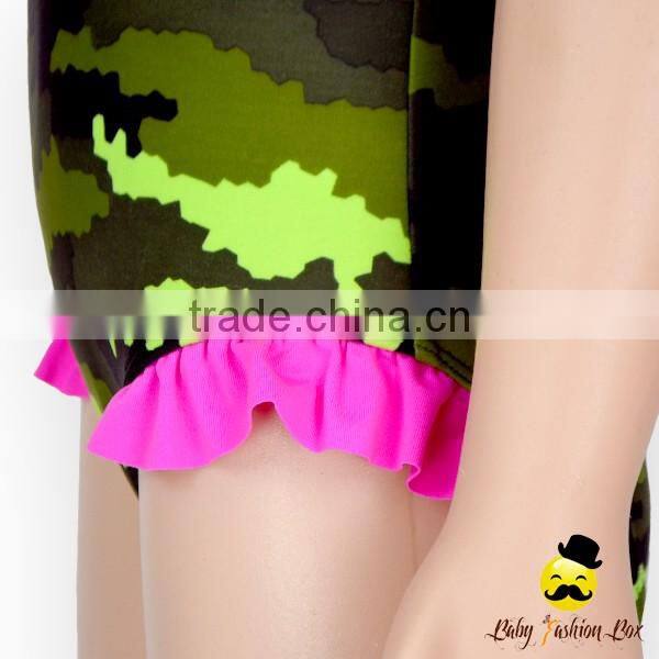 YZA-001 Yihong Fancy Baby Swimsuit Printed Pattern Ruffle One Piece Toddle Girls Swimsuit Beachwear Designs