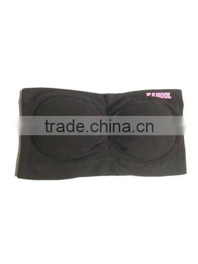 seamless strapless tube bra with cup