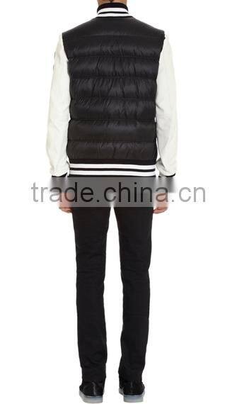 mens black puffer varsity jacket AD2116