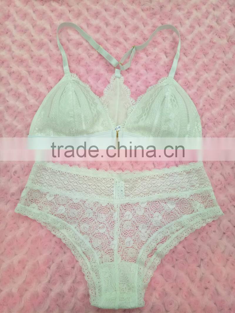 China underwear manufacturer nice full lace bra penty women sexy open lingerie