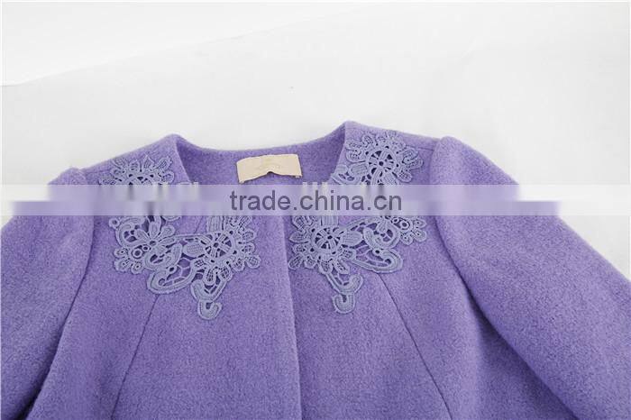 2015 New Korean Style Fashion Woolen Winter Design Lady Coat