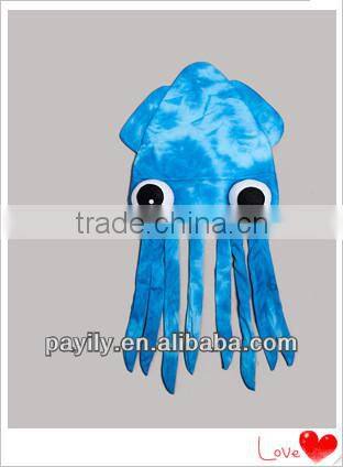 EN71 Padding Rose Red flat cloth octopus hat