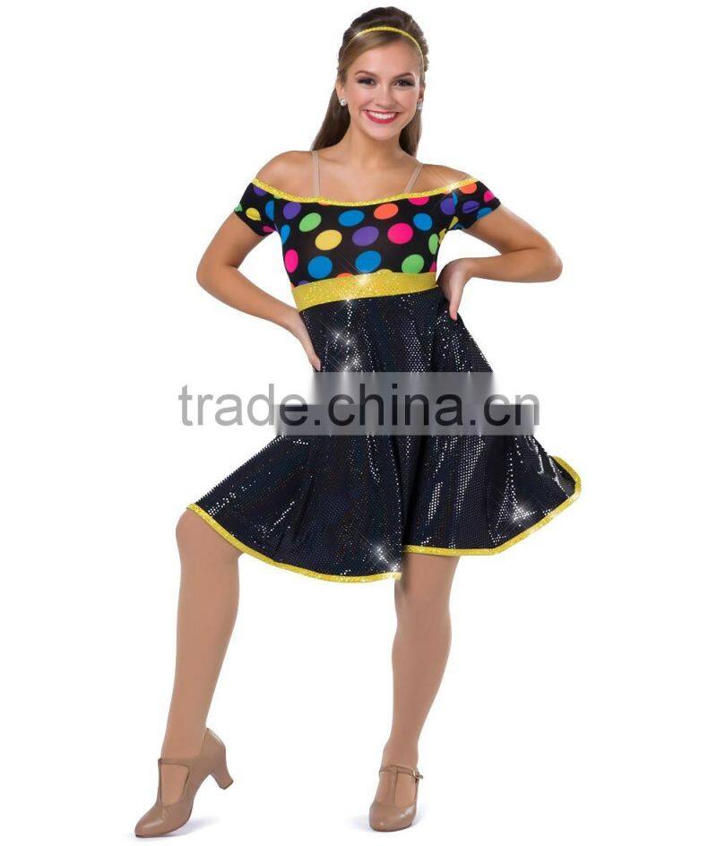 New arrival design cheap colorful dance dresses,ballroom dancing dresses china