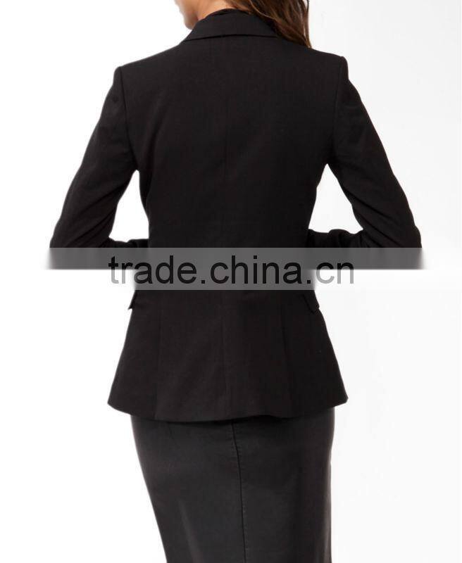 Women's Longline Satin Lapel Blazer