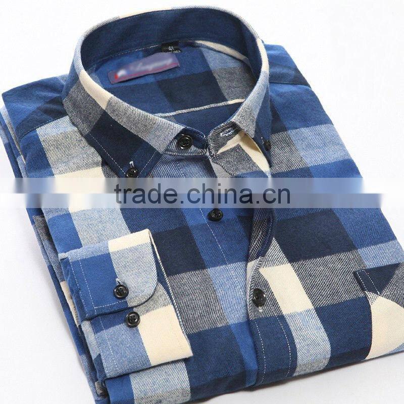 100% Cotton Spring Autumn Men Casual shirts Long Sleeve Plaid Male Retro Vintage Flannel Shirt