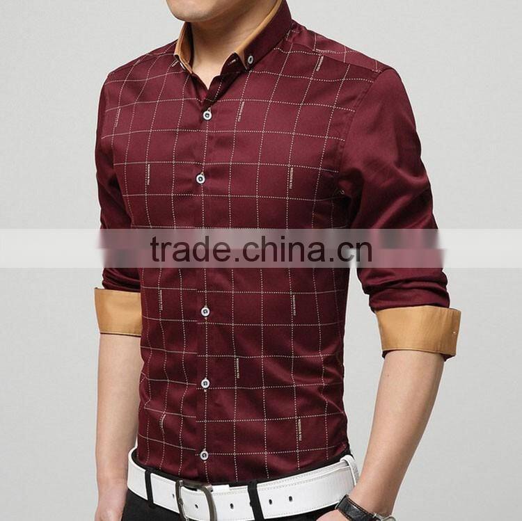 New Check Mens Dress Shirt