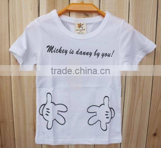 Funny Christmas gift clothing Mickey print t shirt for kids