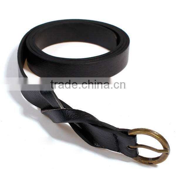 PU Leather Belt Waistband Antique Bronze Black Adjustable
