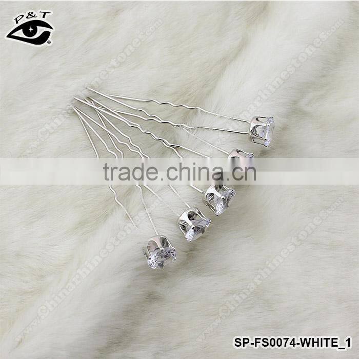 U shaped Hair pins Rhinestone Crystal hairpins for girls hair accessories wholesale