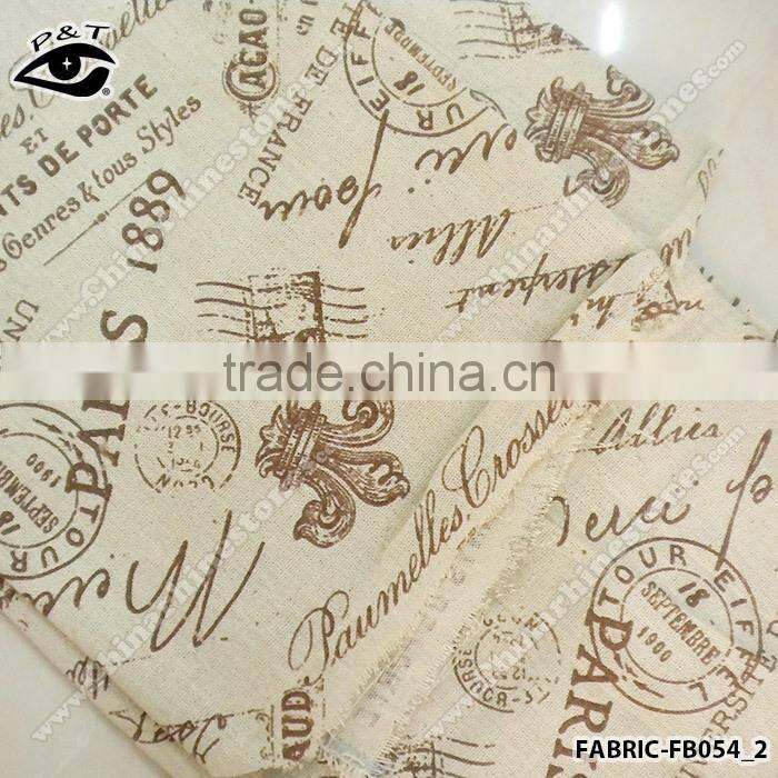 Wholesale Fabric Paris Post Mark Pattern Fabrics For Househould Decoration