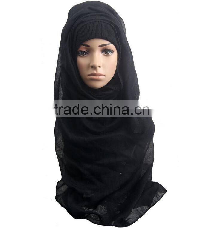 hot sale summer spring women muslim hijab scarf fashion plain color cotton scarves