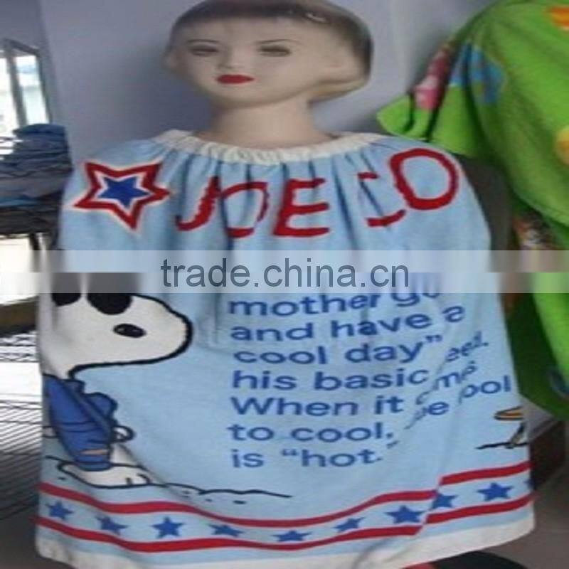 children Bath robe & bathshirt ,velour or terry sheared100%cotton