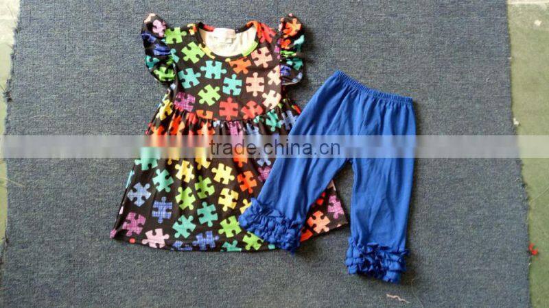 New Halloween Boutique Raglan Outfits Toddlers Girls Fall Ruffle Clothes Sets Girls Halloween Giggle Moon Remake Outfits