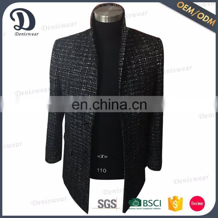 Latest design wool long men coat
