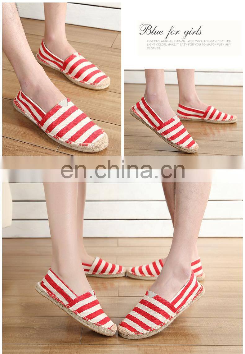 Wholesale new arrival women embroidery design flat shoes espadrilles