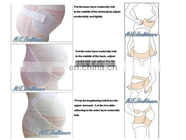 White Breathable Pregnancy Support Belly Brace