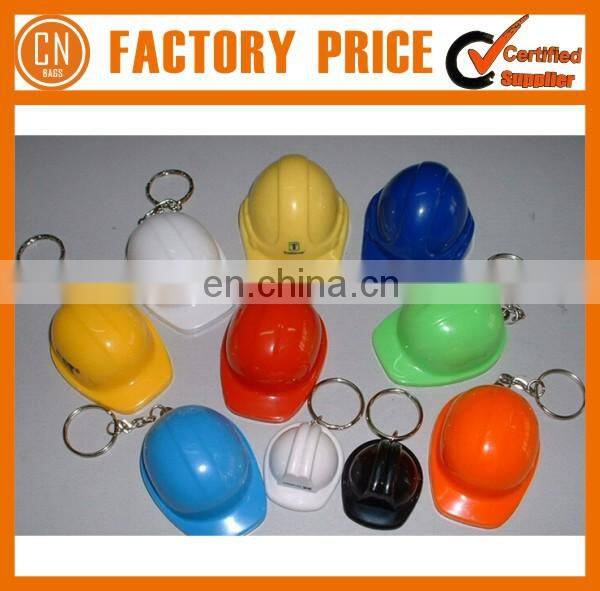 Popular Sale Promotional Bottle Cap Safety Helmet Keychain With Privated Logo Printed